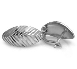 kolczyki 925 na biglu zamkniętym bez cyrkonii