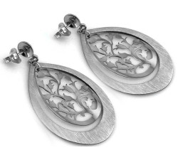 srebrne kolczyki na sztyfcie bez cyrkonii