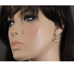 Złoty komplet biżuterii 585 krzyżyki w kole 6.09g