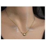 Złoty komplet biżuterii 585 krzyżyki w kole 6.09g