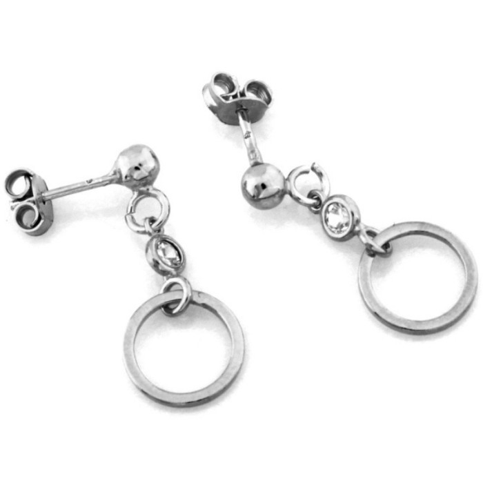 srebrne kolczyki na sztyfcie