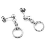 srebrne kolczyki na sztyfcie