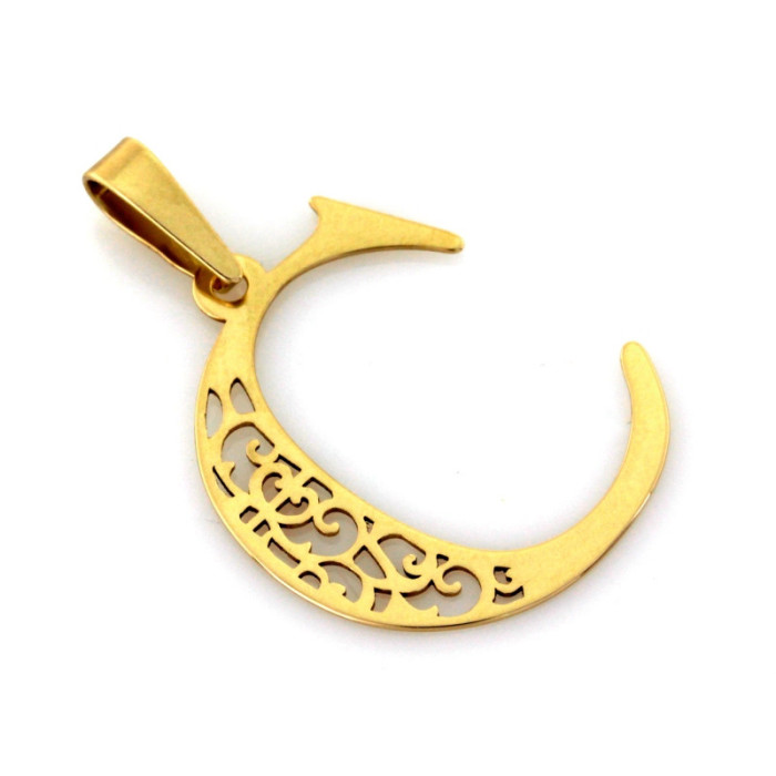 klasyczny złoty wisiorek