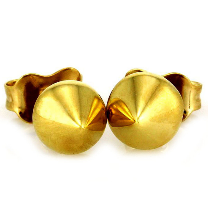 Złote kolczyki 333 trójkąciki