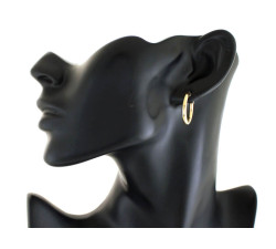 Złote kolczyki 585 grube gładkie kółka 23 mm na prezent