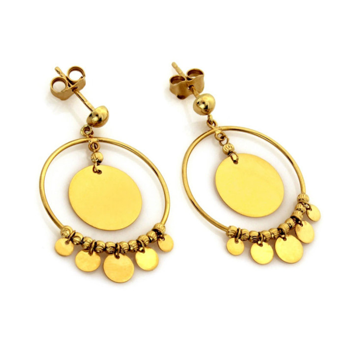 złote kolczyki sztyft