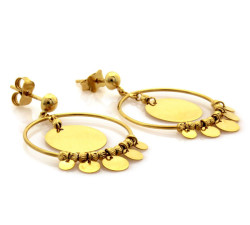 złote kolczyki na sztyft