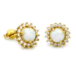 złote kolczyki na sztyft markizy