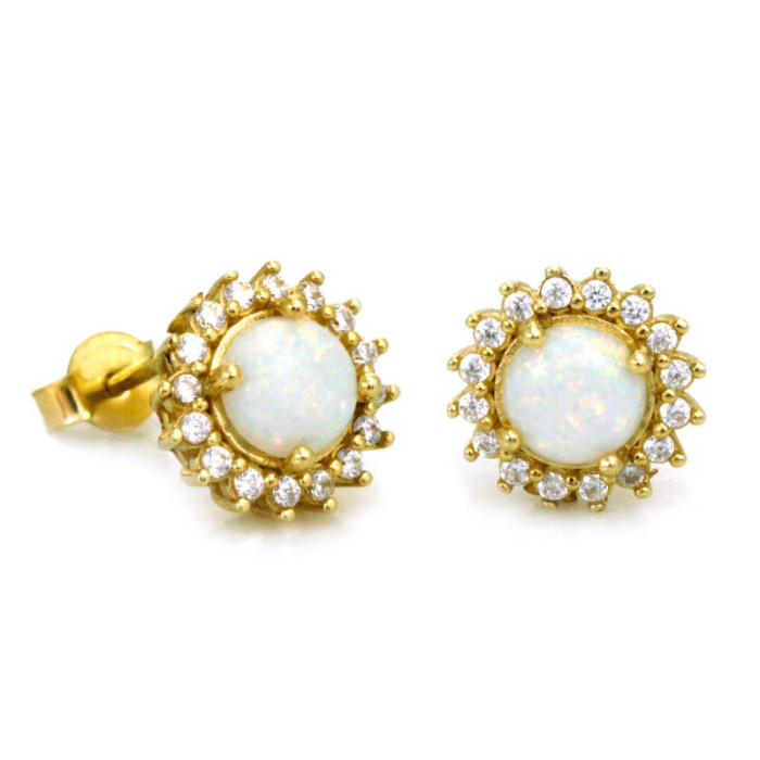 złote kolczyki na sztyft markizy