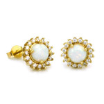 złote kolczyki na sztyft markizy