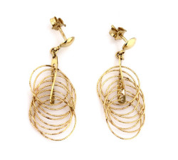 Złote kolczyki wiszące