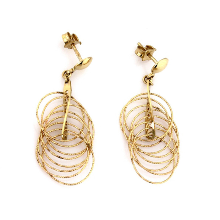 Złote kolczyki wiszące