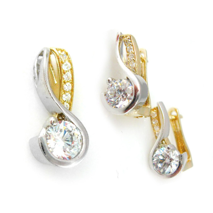 Złoty komplet biżuterii 333 białe złoto 7.7g