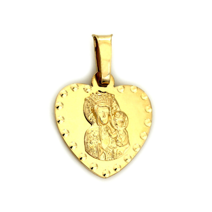 złoty medalik Matka Boska niepok