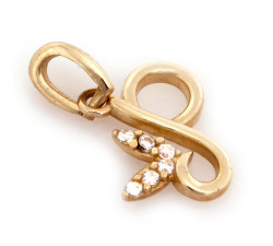 gładka złota zawieszka