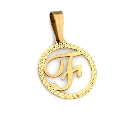 klasyczny złoty wisiorek