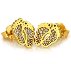 złote kolczyki sztyft