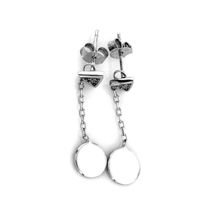 kolczyki srebro sztyfty gładkie