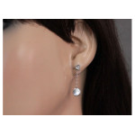 srebrne kolczyki na sztyfcie