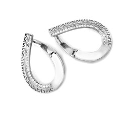 srebrne kolczyki na angielskim gładkie