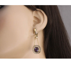 ZŁOTY KOMPLET BIŻUTERII 585 WISZĄCE KOŁA PREZENT