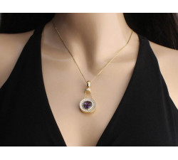 ZŁOTY KOMPLET BIŻUTERII 585 WISZĄCE KOŁA PREZENT