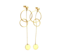 Złote kolczyki wiszące