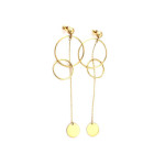 Złote kolczyki wiszące