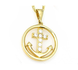 klasyczny złoty wisiorek