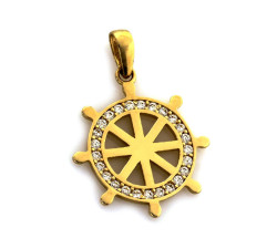 klasyczny złoty wisiorek