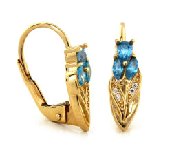 złote kolczyki na angielskie zapiecie