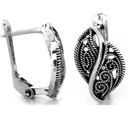 srebrne kolczyki angielskie