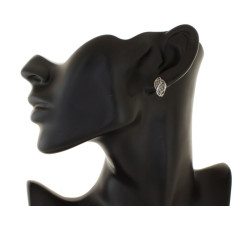 srebrne kolczyki na biglu zamkniętym gładkie