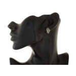 srebrne kolczyki na biglu zamkniętym gładkie