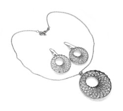 komplet srebro bez kamieni 925