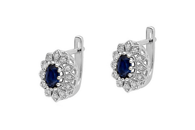 srebrne kolczyki na ślub